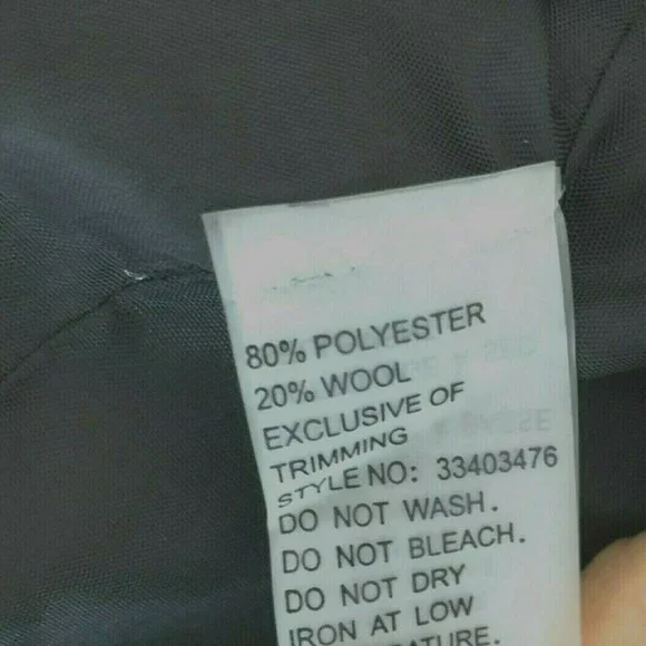 Peter Nygard Houndstooth Open Coat Wool Blend Tweed Plus Size 20 - Picture 8 of 8